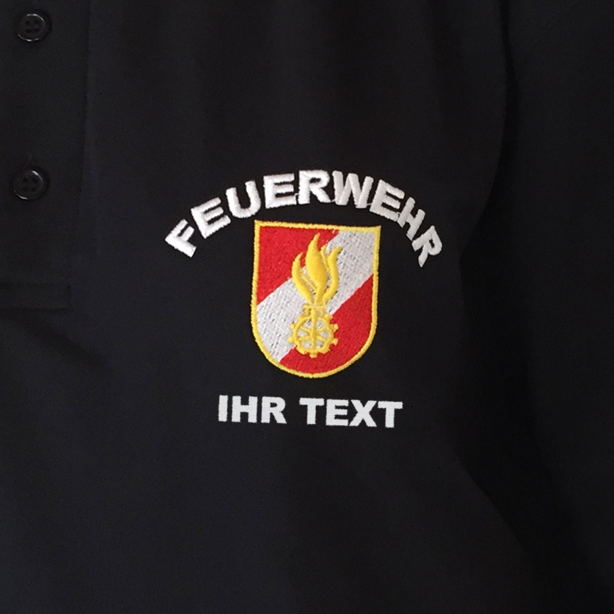 Feuerwehr Polo-Shirt gestickt