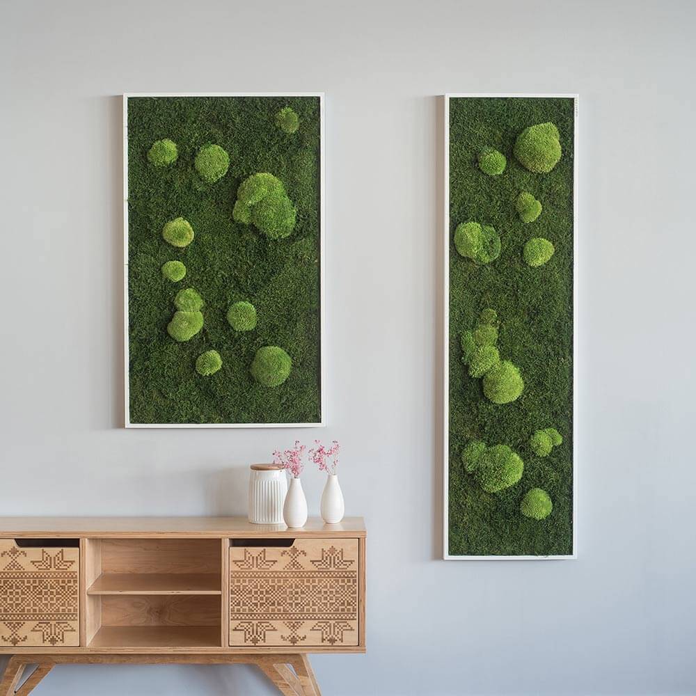 Wald- und Kugelmoosbild 140x40cm